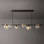 Bubble Ripple Sphere Linear Chandelier 60"