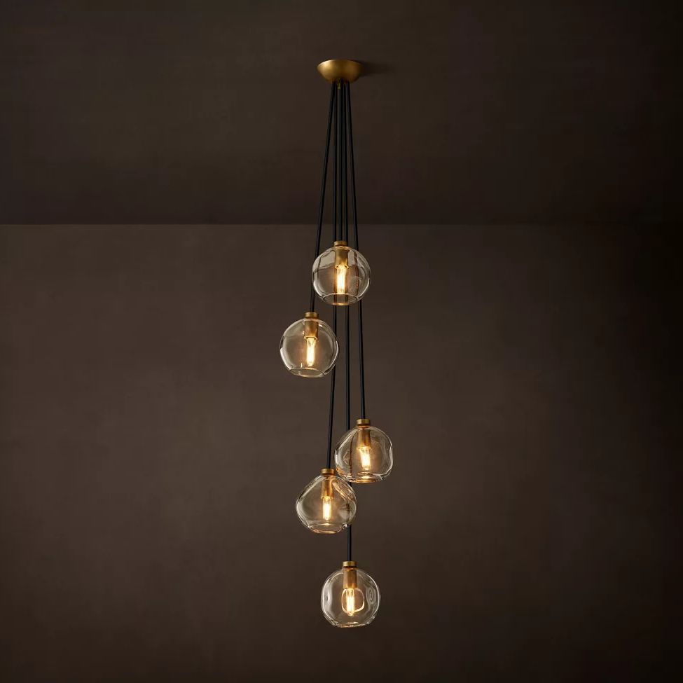 Bubble Ripple Sphere Cascade Chandelier 14"