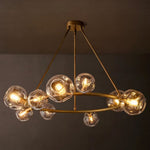 Bubble Ripple Sphere Round Chandelier 48"