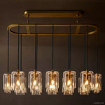 Lacour Prism Layered Linear Chandelier 54"