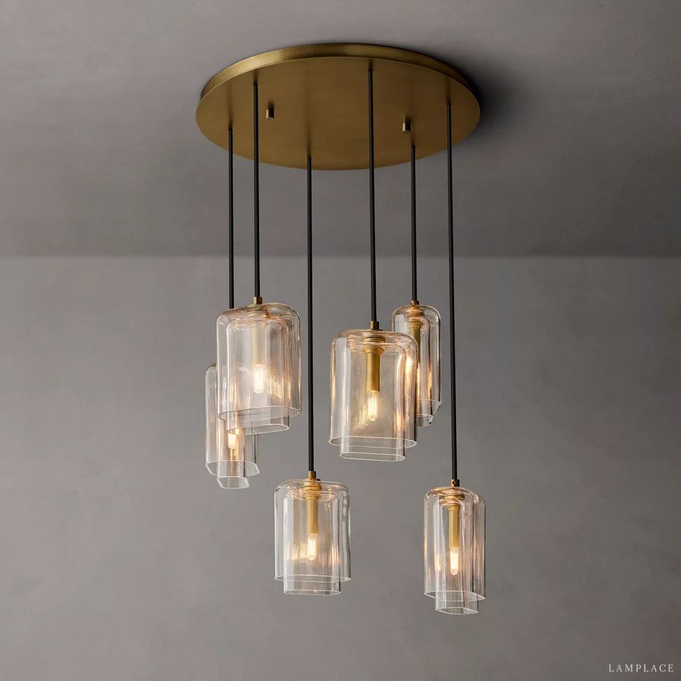 Lacour Prism Layered Cluster Chandelier 24"