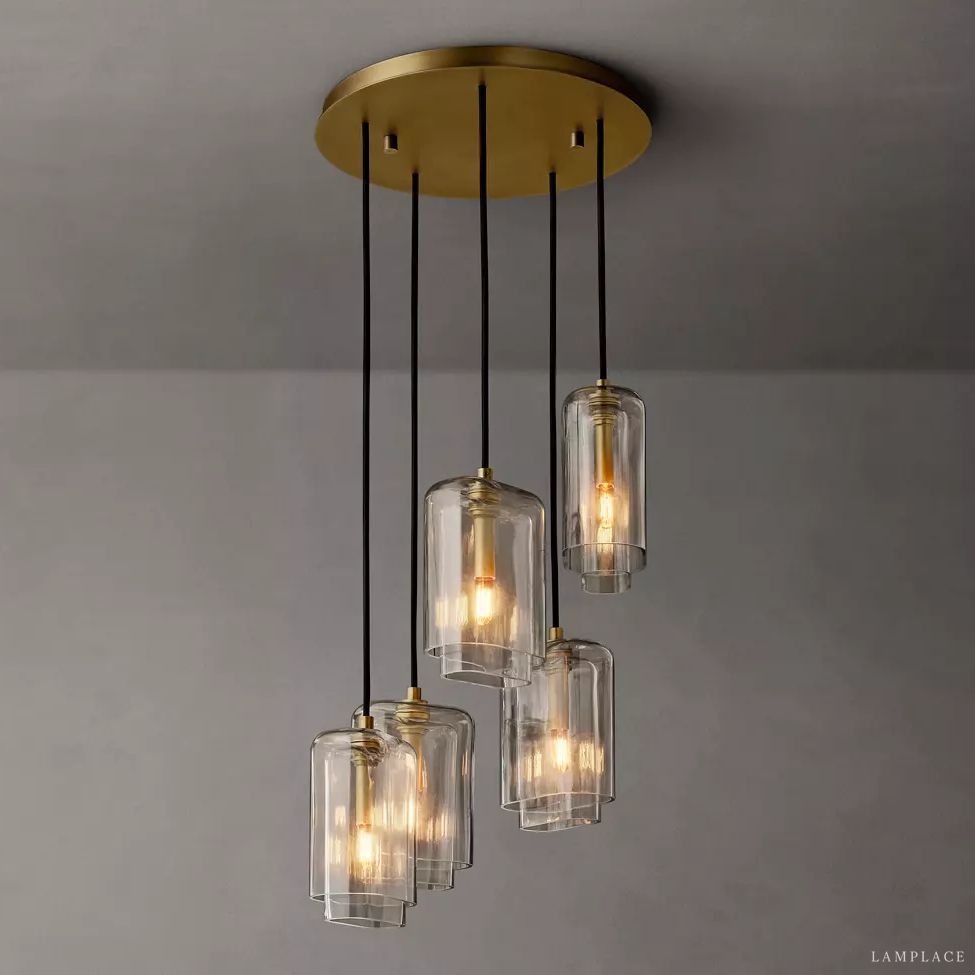 Lacour Prism Layered Cluster Chandelier 18"