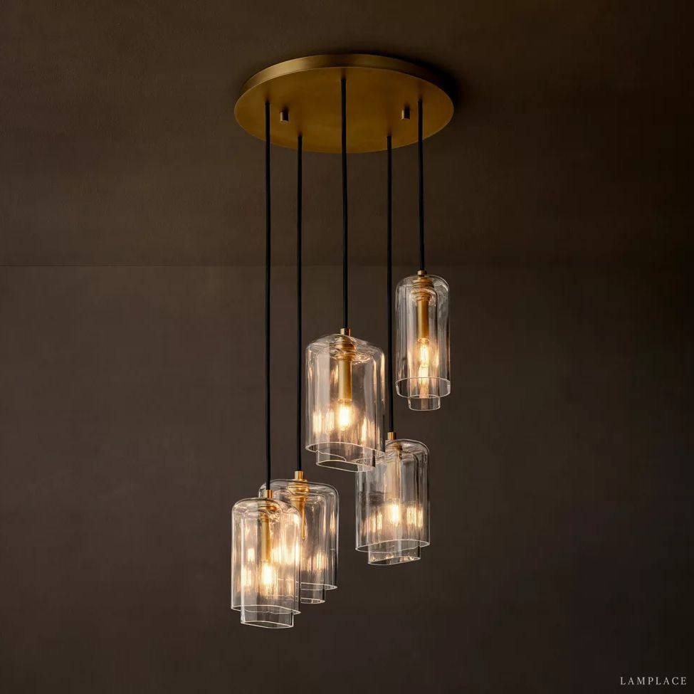 Lacour Prism Layered Cluster Chandelier 18"