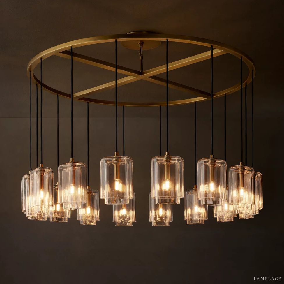 Lacour Prism Layered Round Chandelier 60"