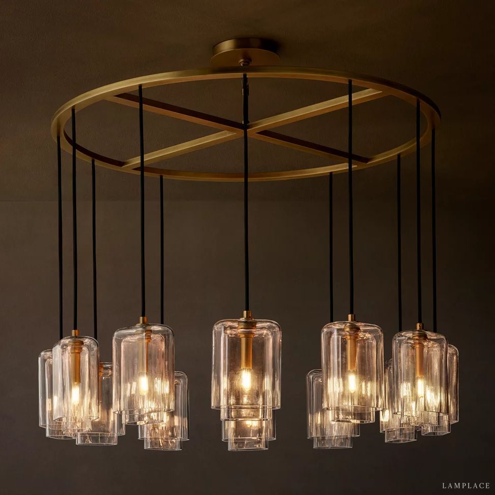Lacour Prism Layered Round Chandelier 48"