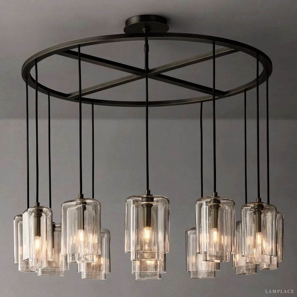 Lacour Prism Layered Round Chandelier 48"