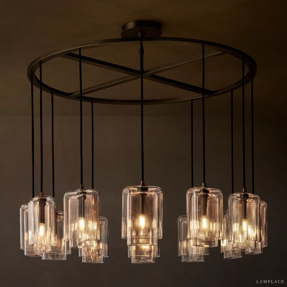 Lacour Prism Layered Round Chandelier 48"