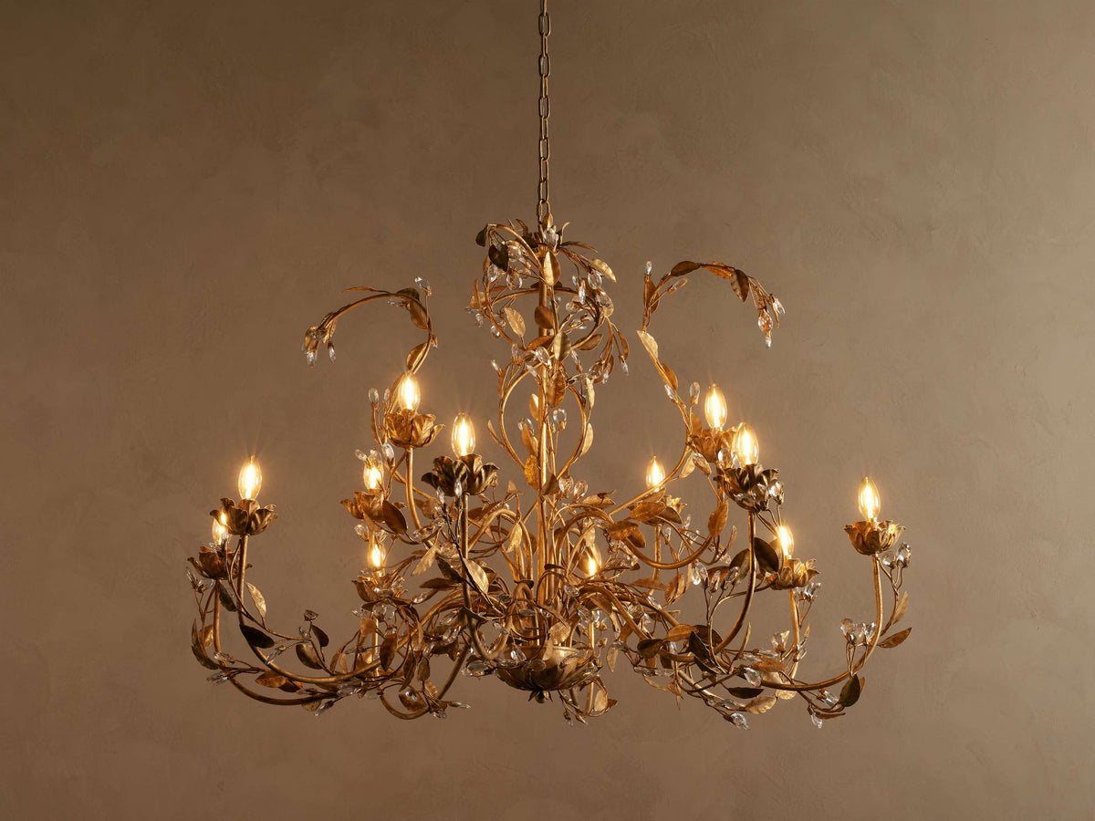 Nicoletta Refined Leaf Round Chandelier