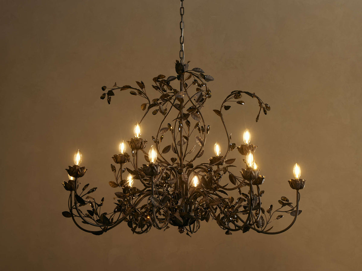 Nicoletta Refined Leaf Round Chandelier