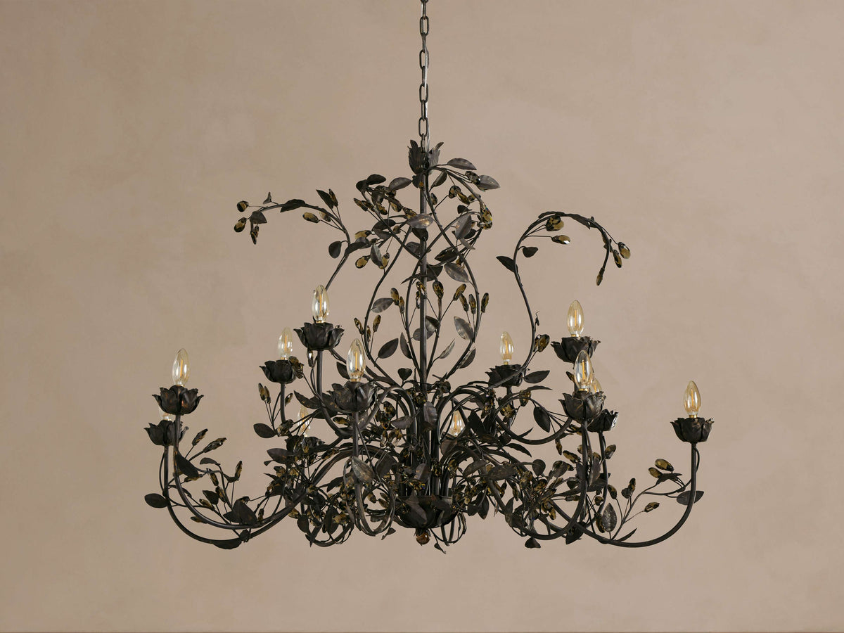 Nicoletta Refined Leaf Round Chandelier