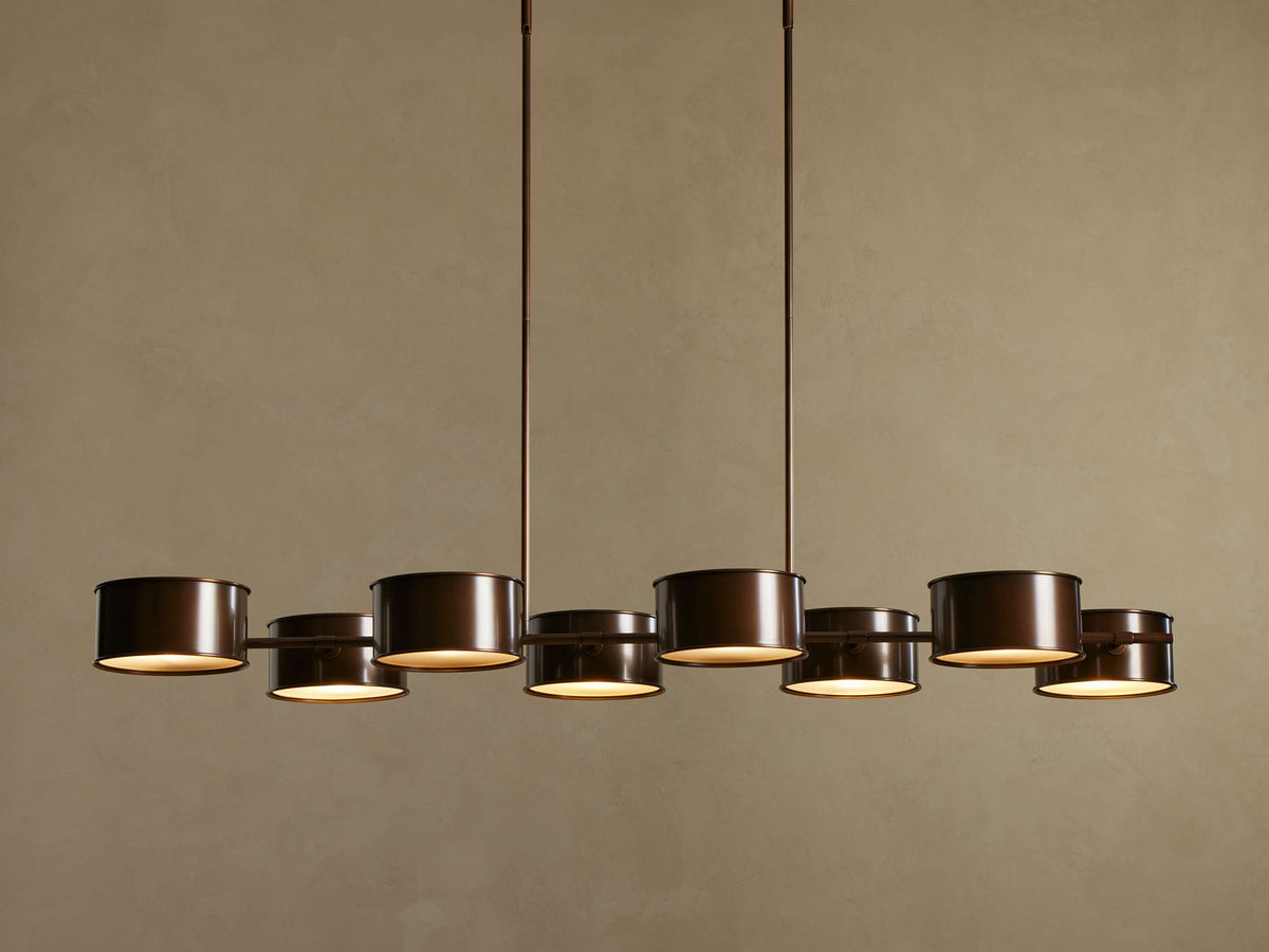 Daphne Metallic Style Linear Chandelier