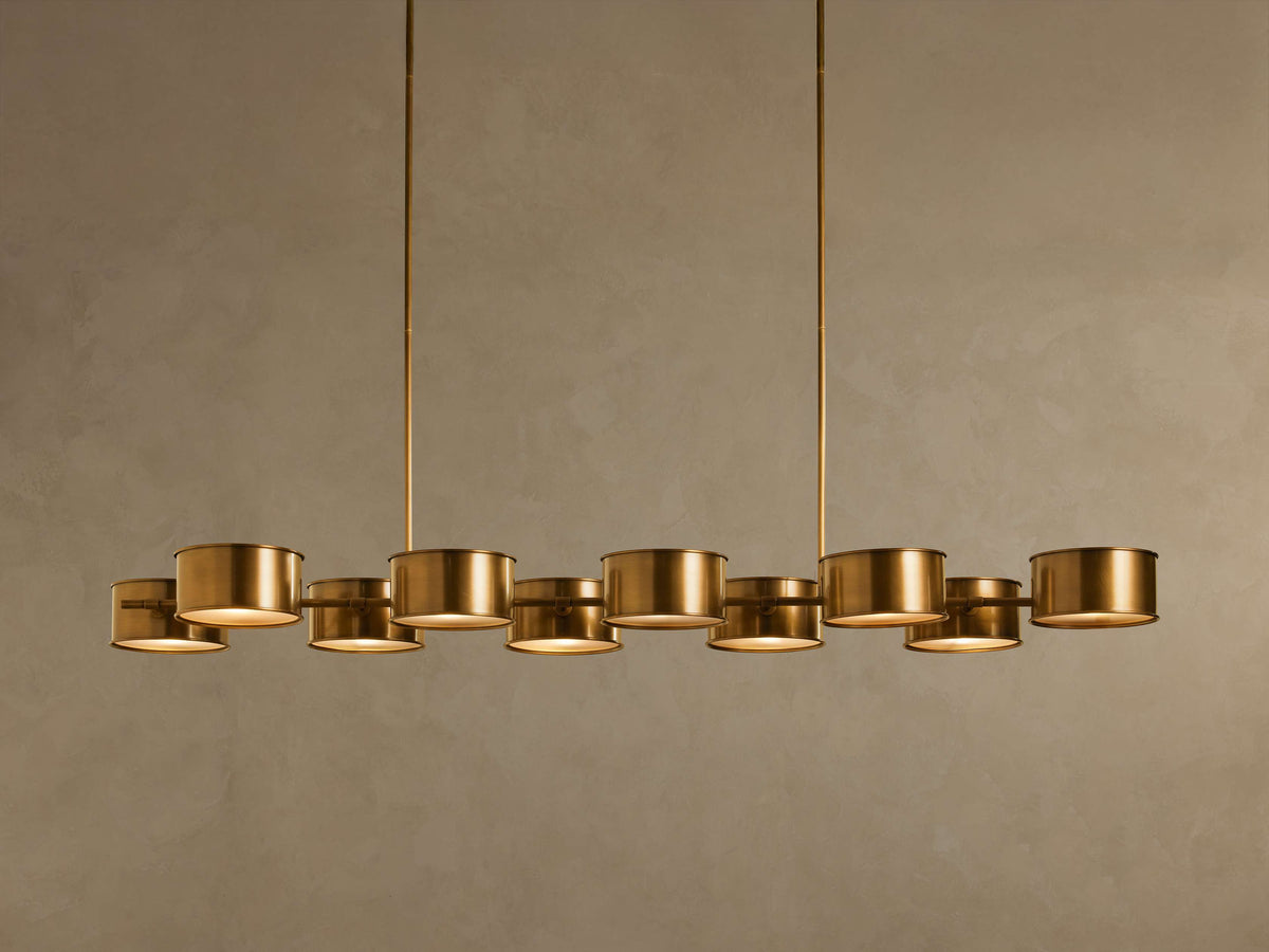 Daphne Metallic Style Linear Chandelier