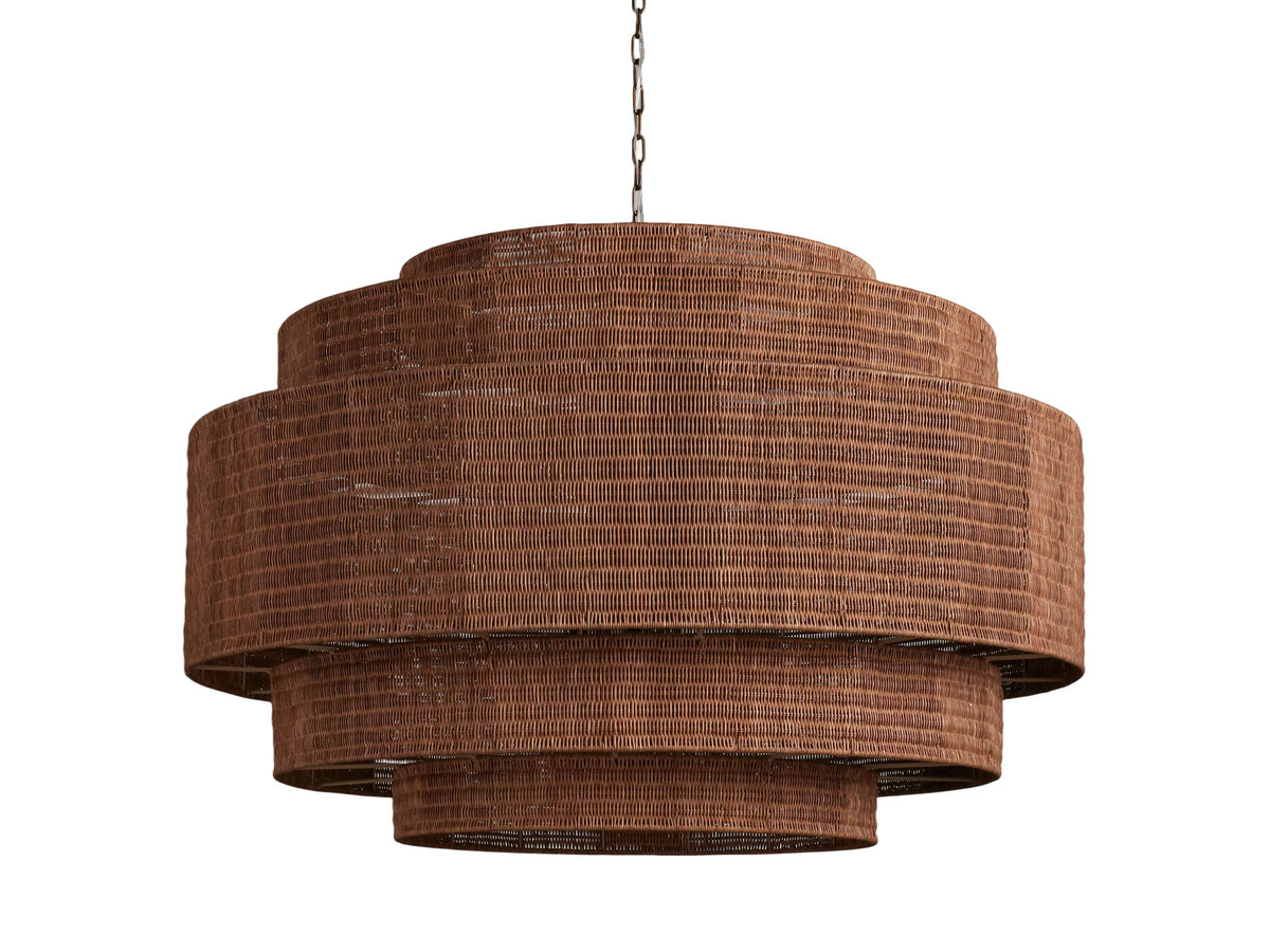 Paloma Handcrafted Rattan Tiered Chandelier