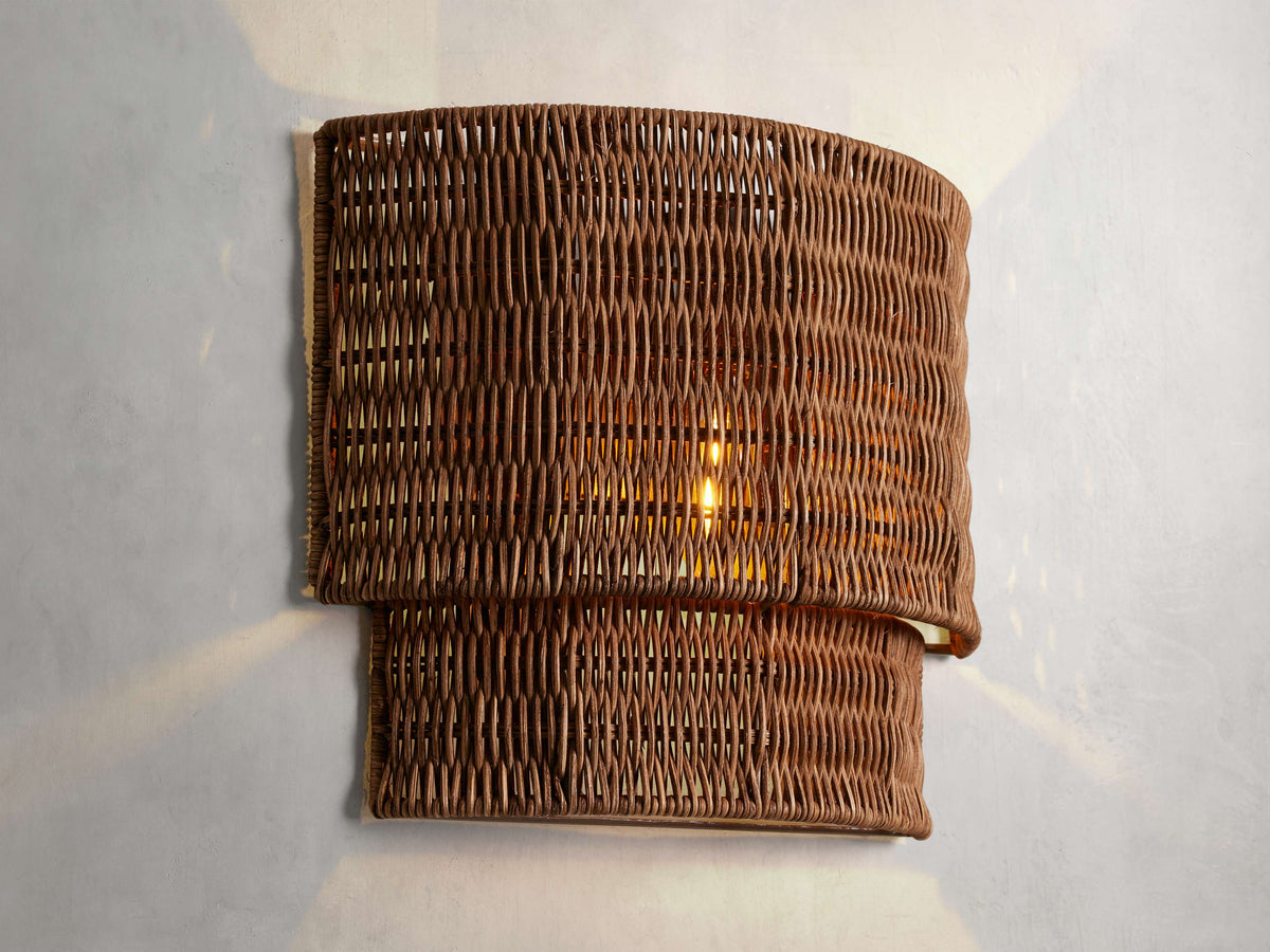 Paloma Handcrafted Rattan Wall Sconce