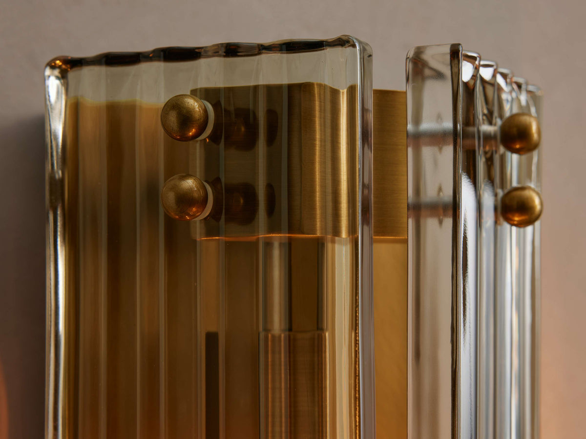Delsie Reeded Glass Wall Sconce
