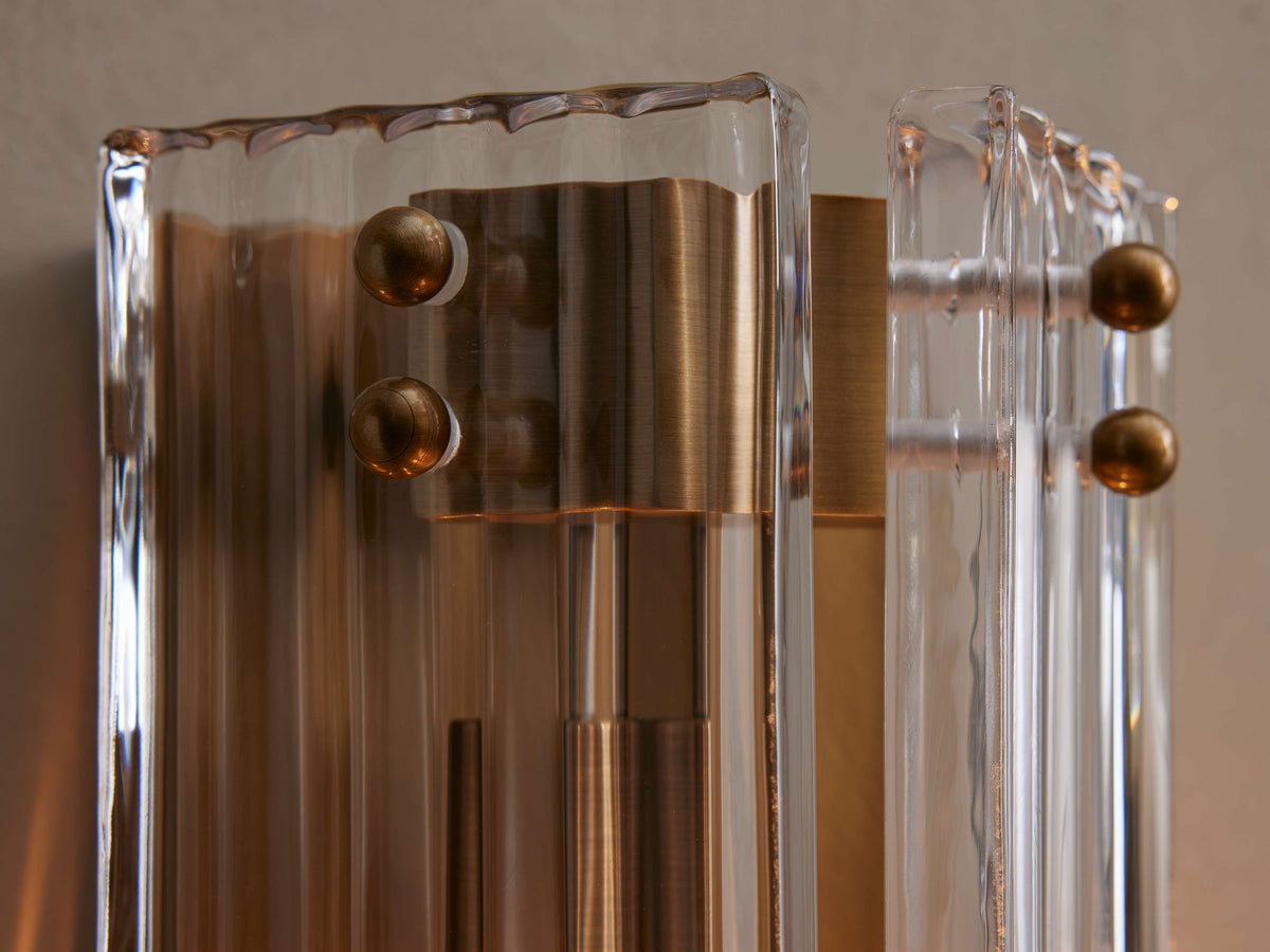Delsie Reeded Glass Wall Sconce
