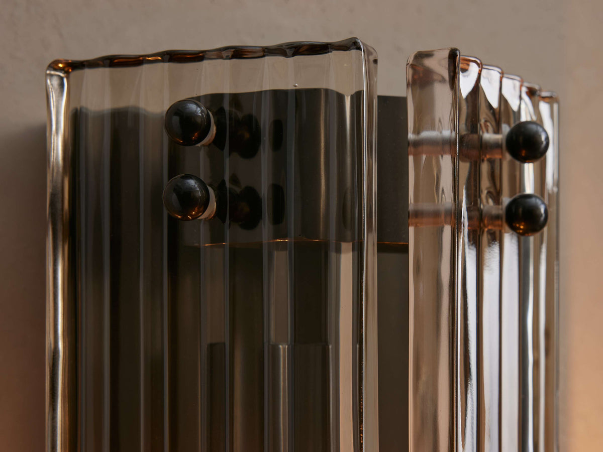 Delsie Reeded Glass Wall Sconce
