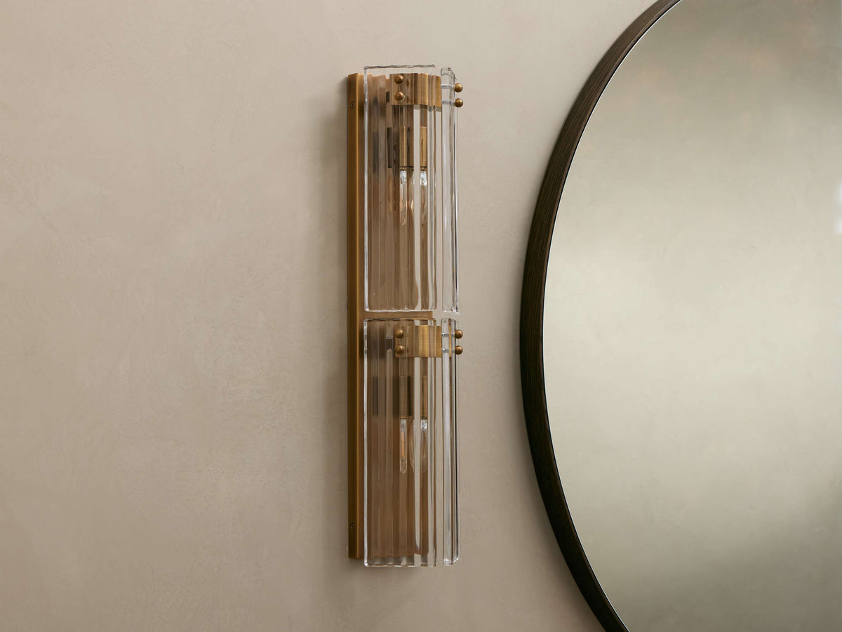 Delsie Reeded Glass Wall Sconce