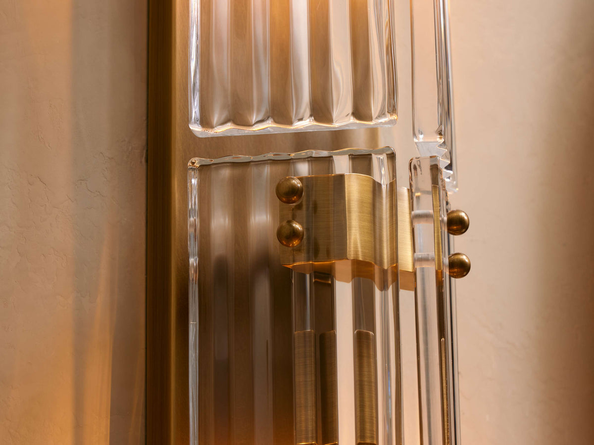 Delsie Reeded Glass Wall Sconce