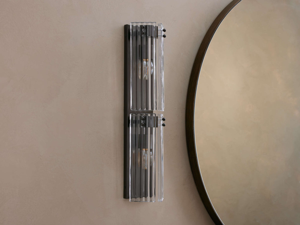 Delsie Reeded Glass Wall Sconce