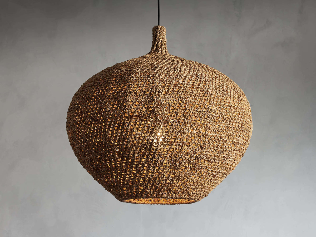Canela Woven Frame Pendant Light