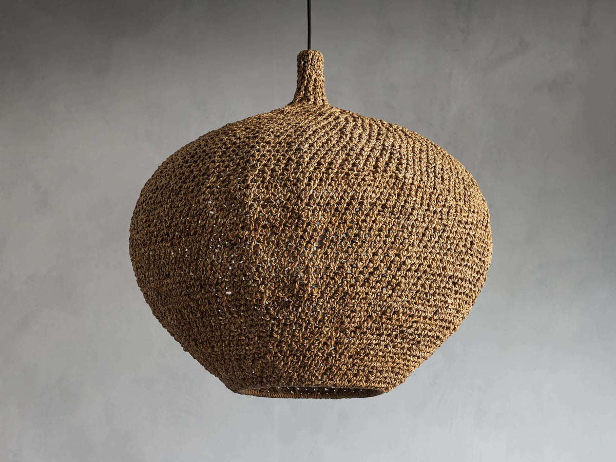 Canela Woven Frame Pendant Light