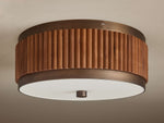 Decan Fluted Walnut Flush Mount