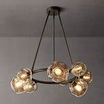 Bubble Ripple Sphere Round Chandelier 36"