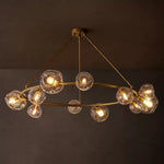 Bubble Ripple Sphere Round Chandelier 60"