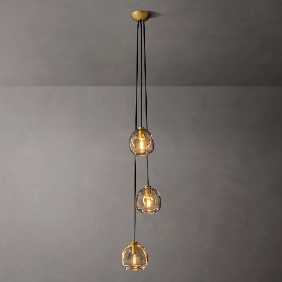 Bubble Ripple Sphere Cascade Pendant Light