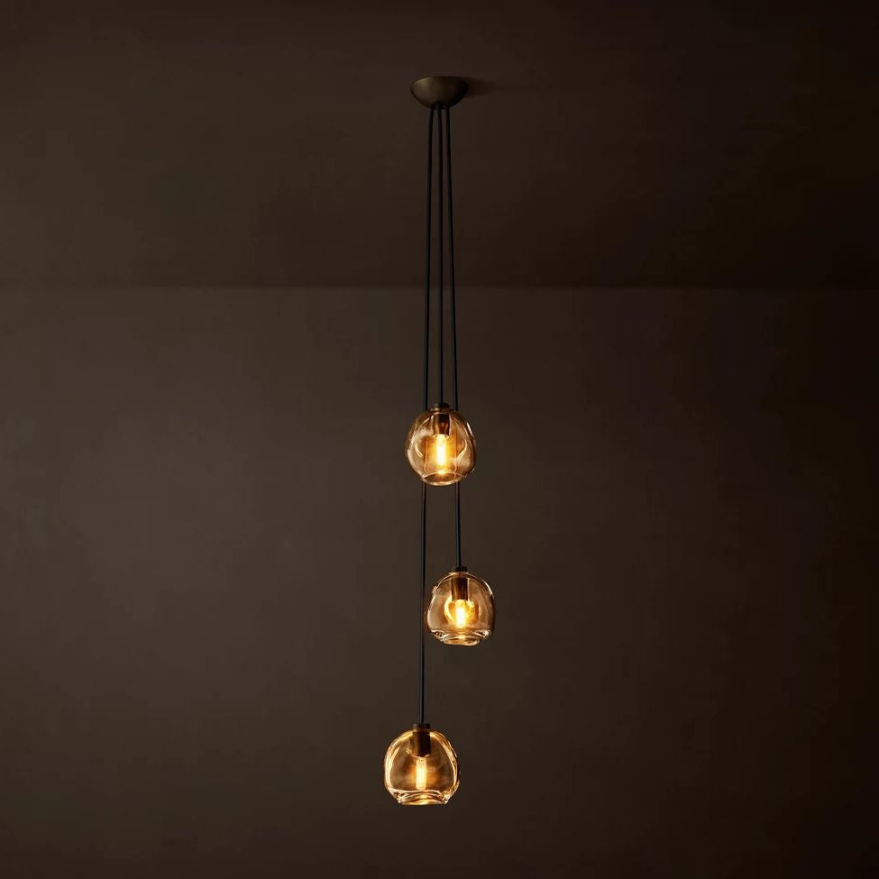Bubble Ripple Sphere Cascade Pendant Light