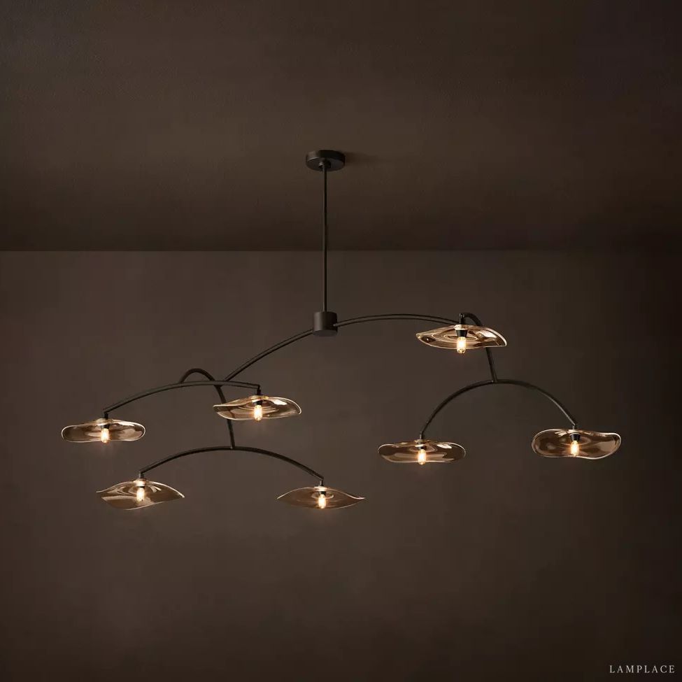 Lily Organic Form Round Chandelier 72"