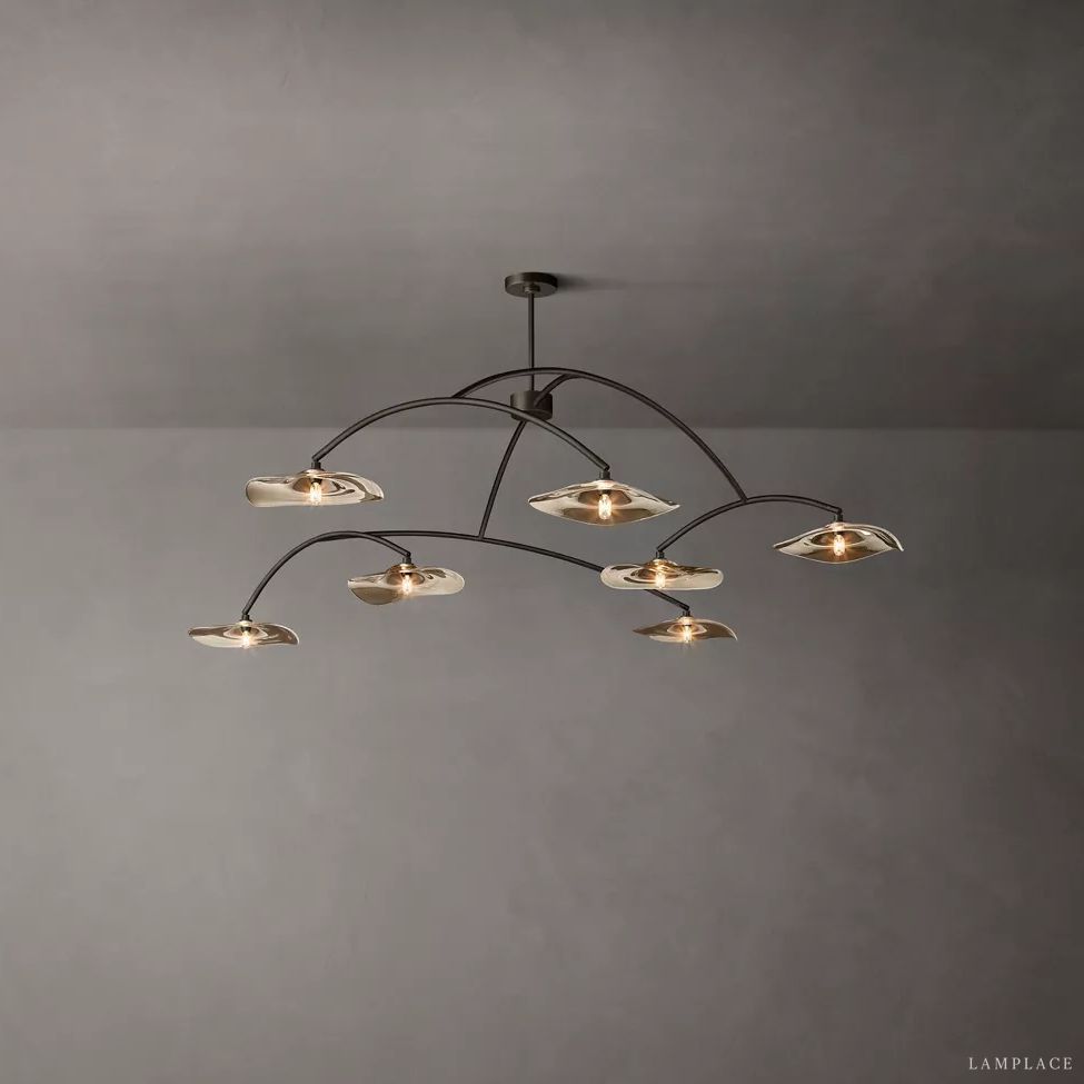 Lily Organic Form Round Chandelier 96"