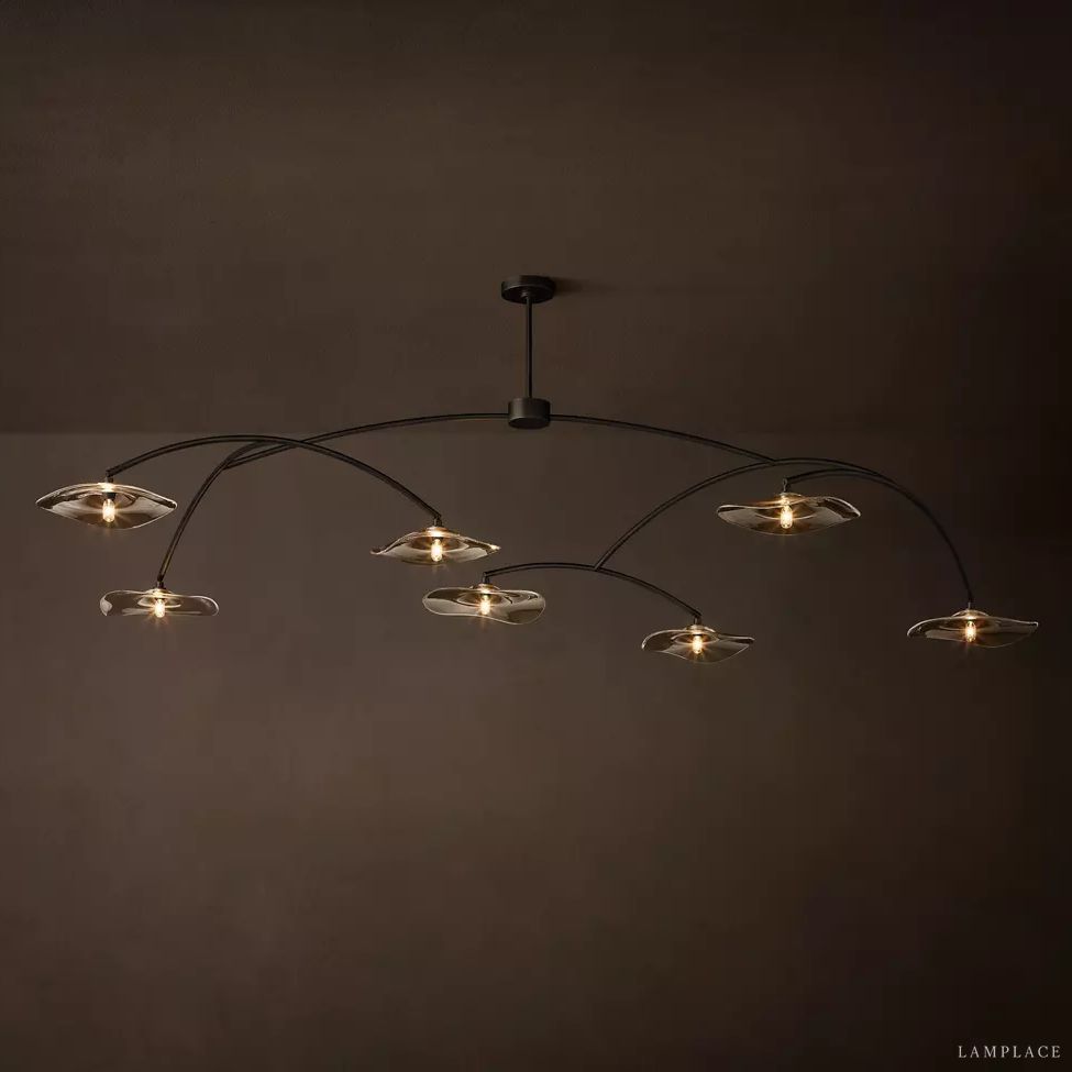 Lily Organic Form Round Chandelier 96"