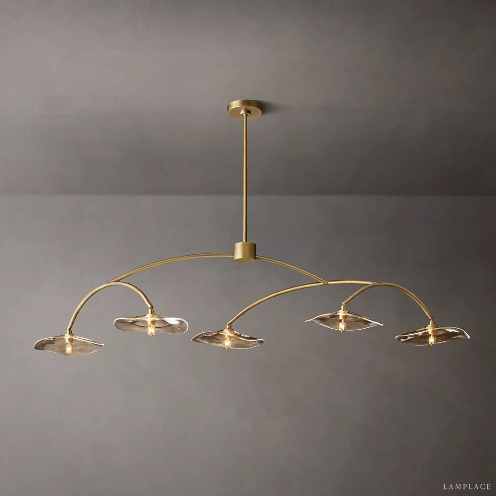 Lily Organic Form Linear Chandelier 60"