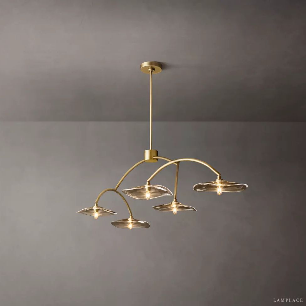 Lily Organic Form Linear Chandelier 60"