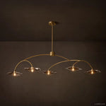 Lily Organic Form Linear Chandelier 60"