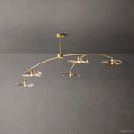 Lily Organic Form Linear Chandelier 80"