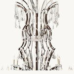 Rococo Vintage Crystal Round Chandelier 101"