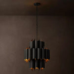 Cathedral Layered Curve Round Chandelier 24"
