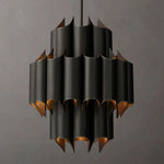 Cathedral Layered Curve Round Chandelier 24"