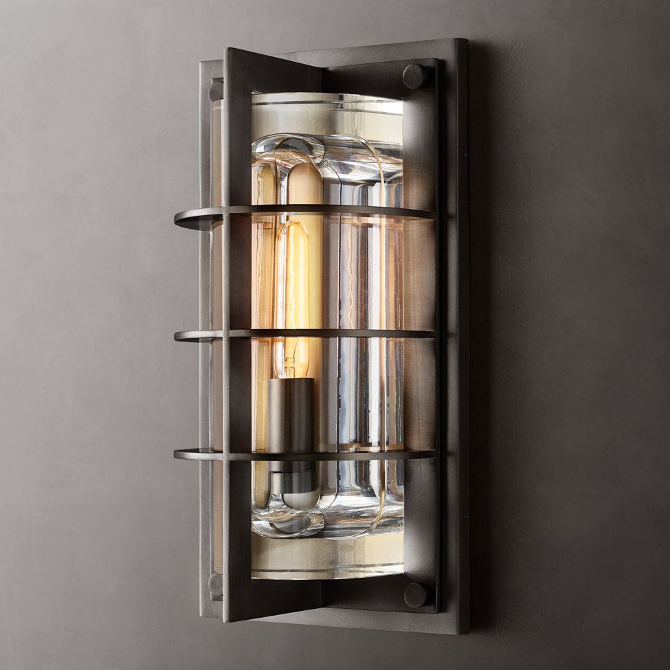 Baxter Vertical Cage Outdoor Wall Sconce