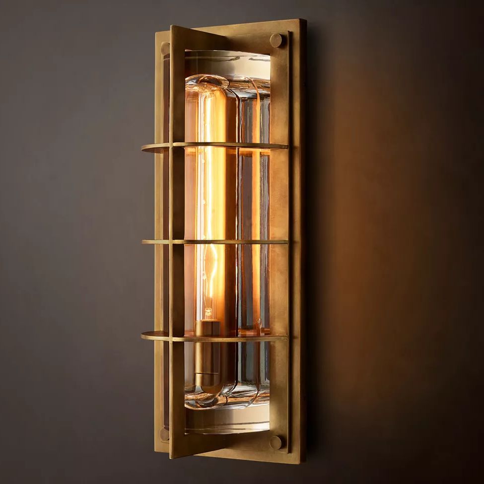 Baxter Vertical Cage Outdoor Wall Sconce