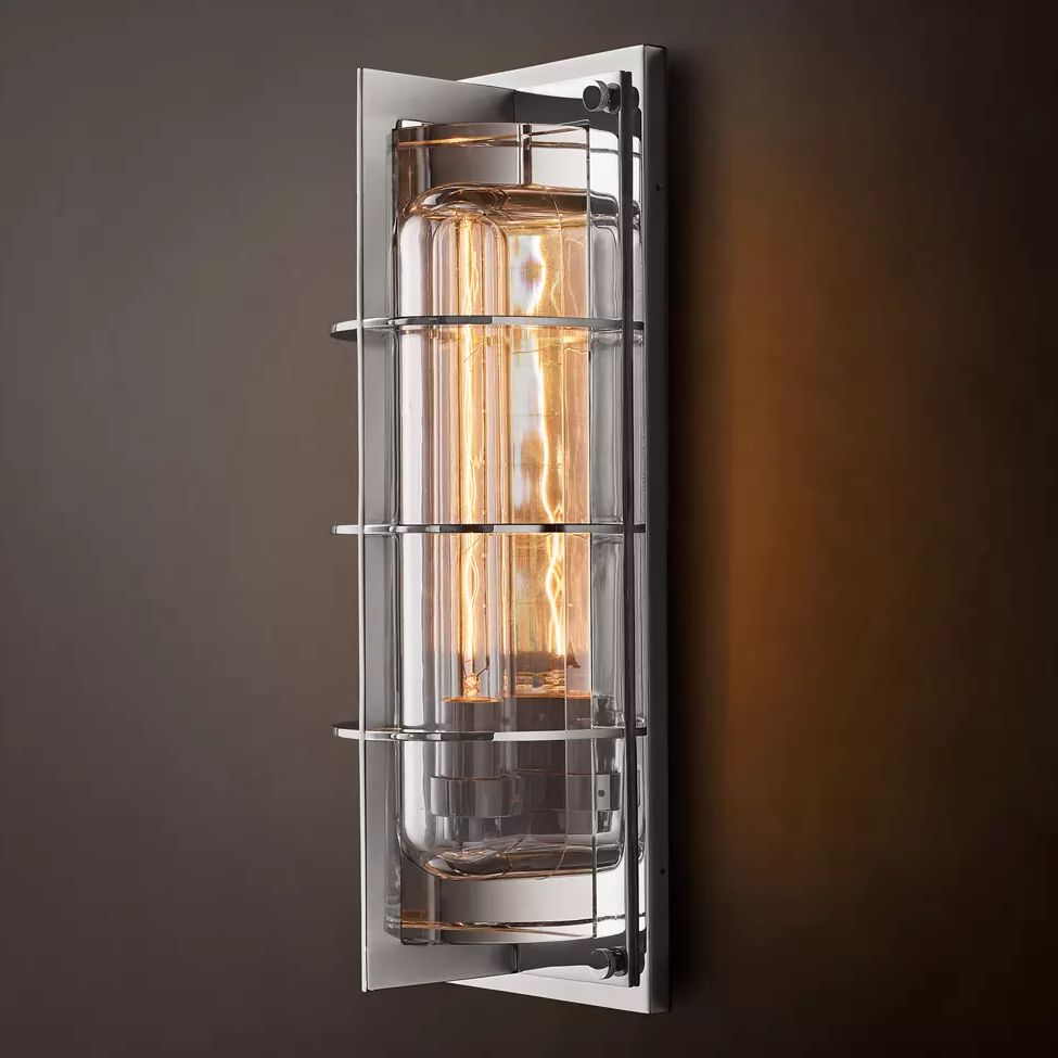 Baxter Vertical Cage Outdoor Wall Sconce