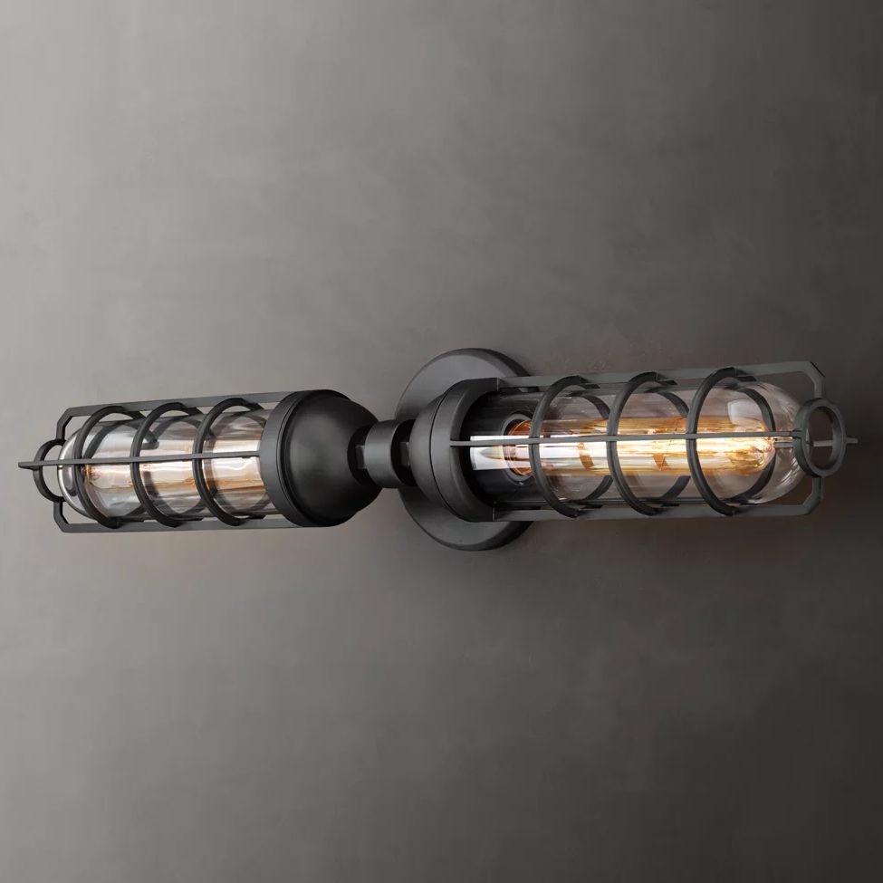 Baxter Vertical Cage Double Wall Sconce