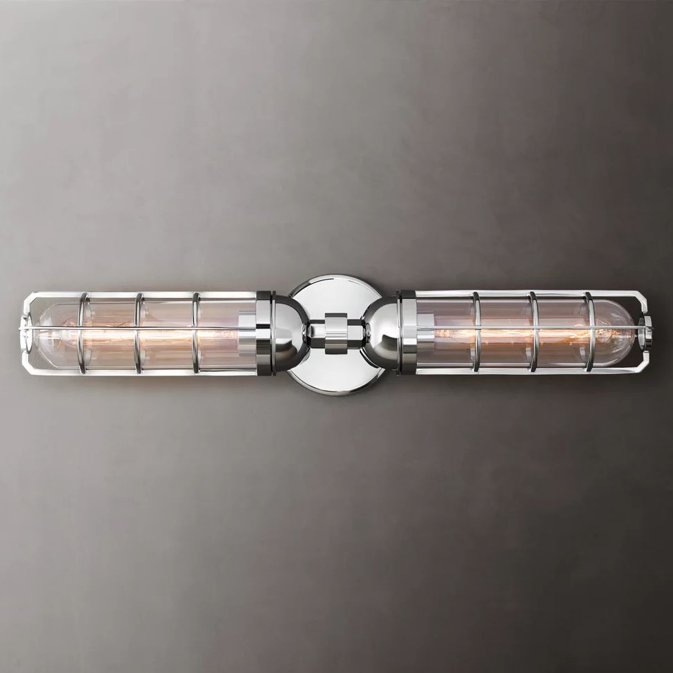 Baxter Vertical Cage Double Wall Sconce