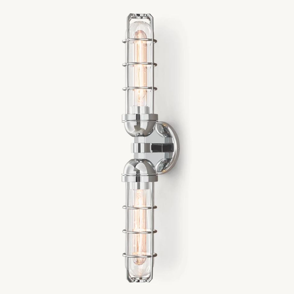 Baxter Vertical Cage Double Wall Sconce