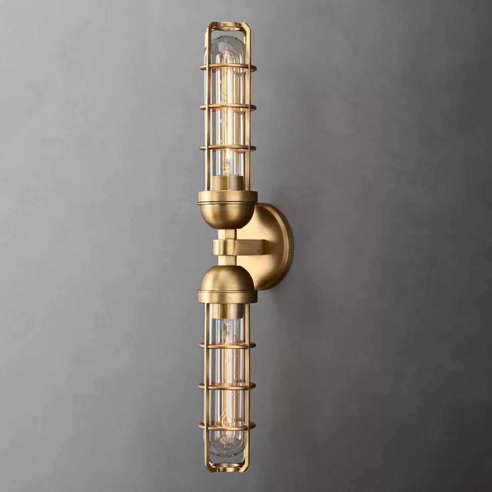 Baxter Vertical Cage Double Wall Sconce