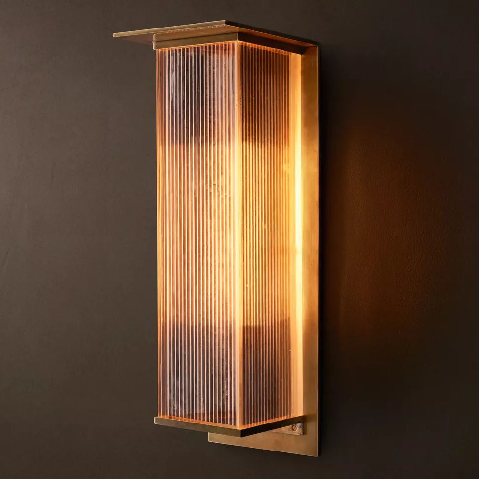 Dolenne Louvered Crystal Box Wall Sconce
