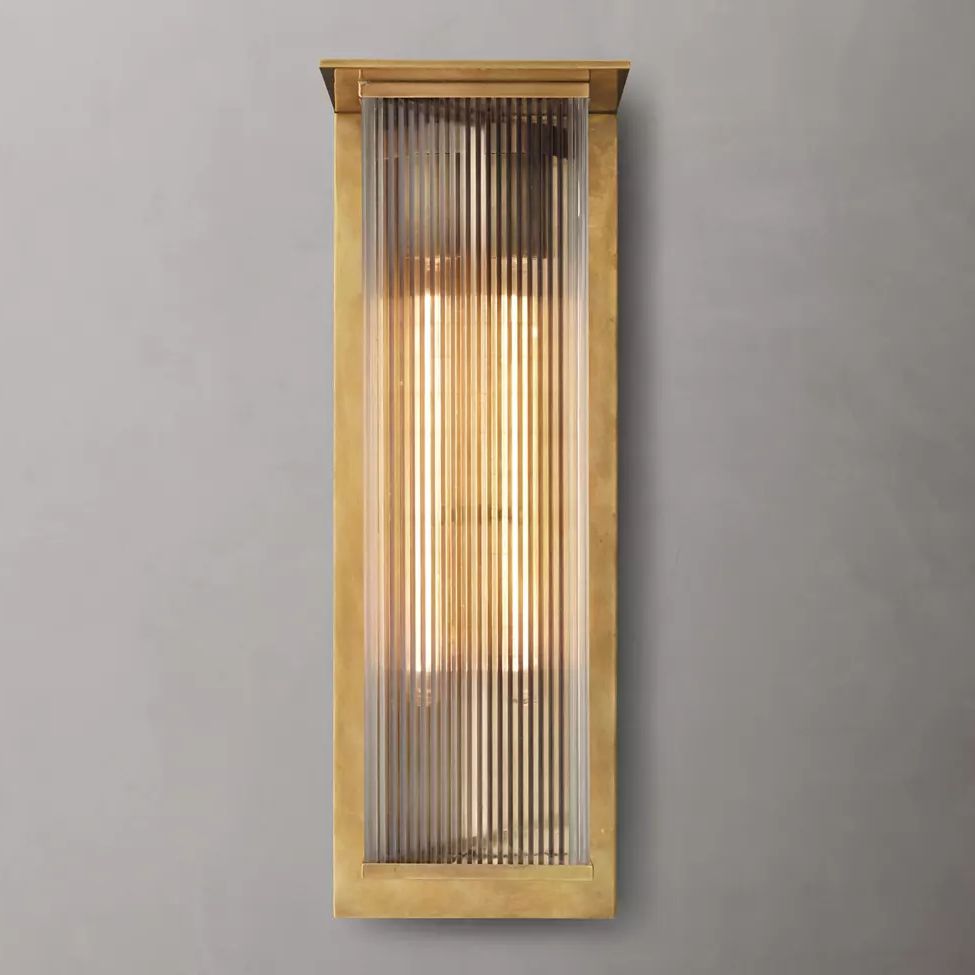 Dolenne Louvered Crystal Box Wall Sconce